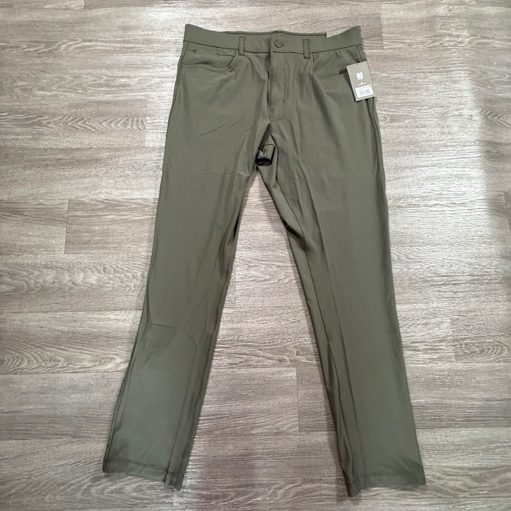 Apana Mens Performance 5-Pocket Pants Kambaba Green Stretch MA4487 Size M NWT